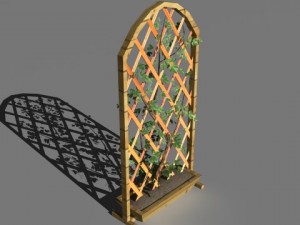 2 ivy trellis walls 3D Модель