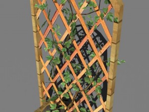 2 ivy trellis walls 3D Модель