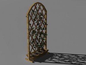 2 ivy trellis walls 3D Модель