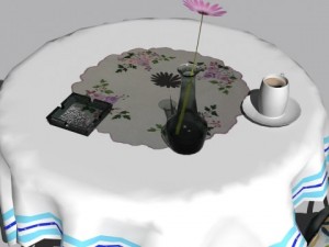 cafe  restaurant table collection 3D Model