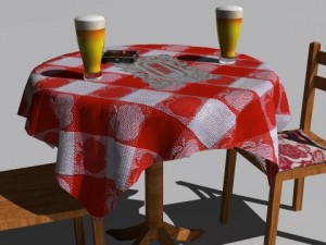 cafe  restaurant table collection 3D Model