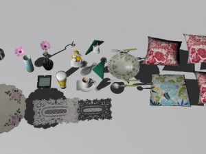 cafe  restaurant table collection 3D Model