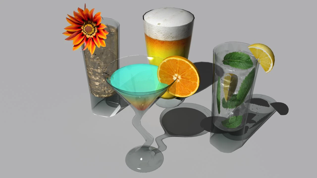 drinks 3D Model .c4d .max .obj .3ds .fbx .stl .blend 