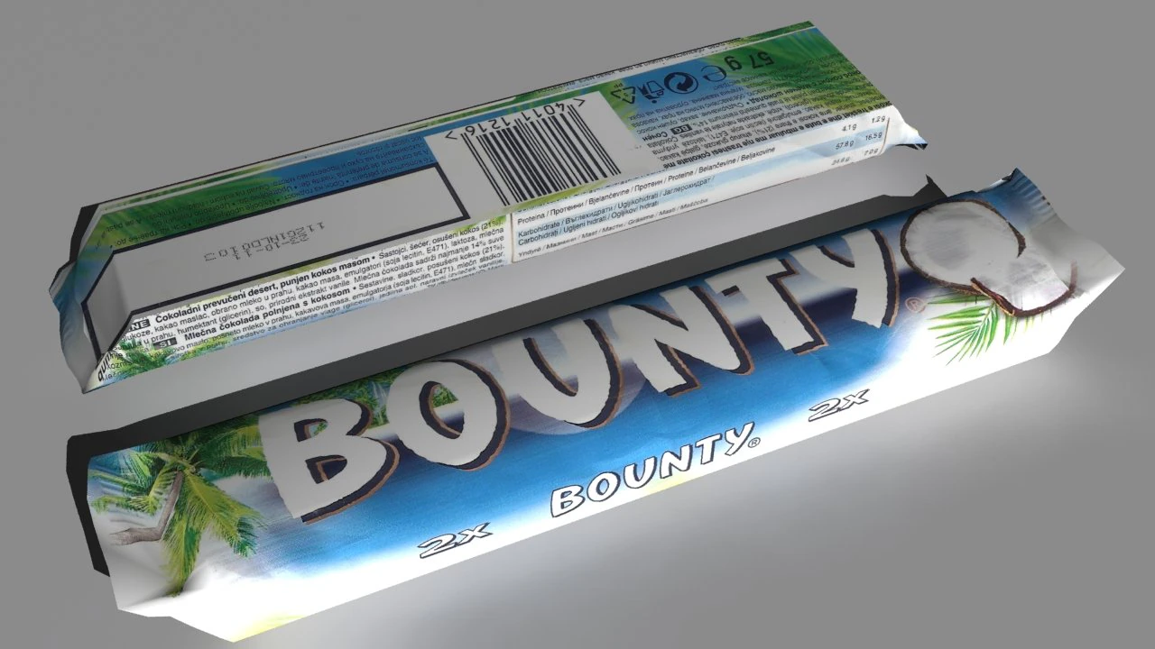 bounty bar 3D Model .c4d .max .obj .3ds .fbx .stl .blend 