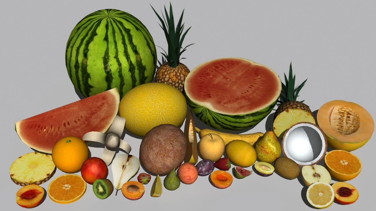 fruit collection 3D Model .c4d .max .obj .3ds .fbx .stl .blend 