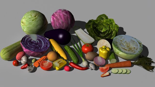 vegetables 3D-Modell .c4d .max .obj .3ds .fbx .stl .blend 