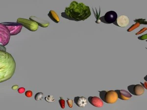 vegetais Modelo 3D