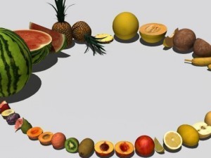 fruit and vegetables collection 3D Model