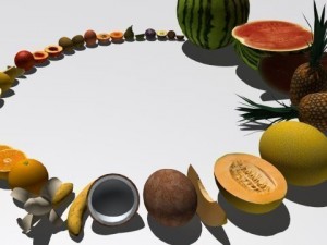fruit and vegetables collection 3D Model
