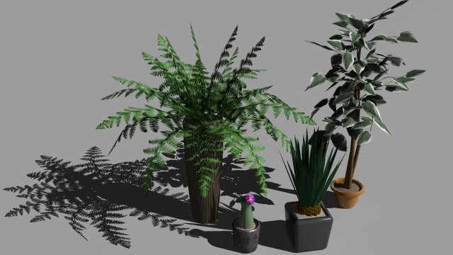 decorative plants 3Dモデル .c4d .max .obj .3ds .fbx .stl .blend 