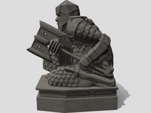 Dwarf guardian statue of erebor Model 3D