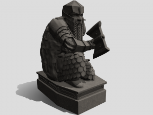 Dwarf guardian statue of erebor 3D 模型