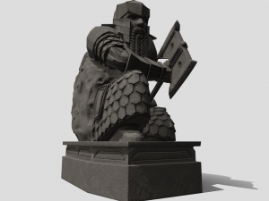Dwarf guardian statue of erebor 3D 模型