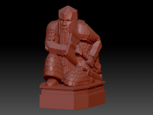 Dwarf guardian statue of erebor 3D 模型