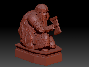 Dwarf guardian statue of erebor 3D 模型