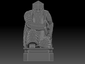 Dwarf guardian statue of erebor 3D 模型