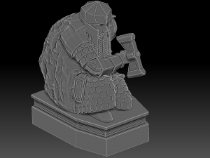 Dwarf guardian statue of erebor 3D 模型