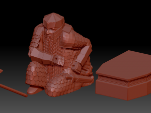 Dwarf guardian statue of erebor 3D 模型