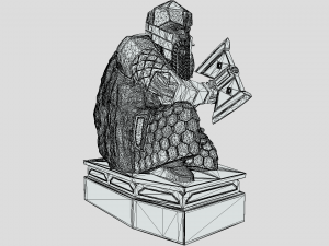 Dwarf guardian statue of erebor 3D 模型