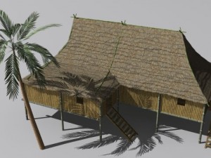 vietnam hut 3D 모델