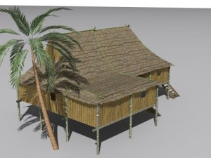 vietnam hut 3Dモデル