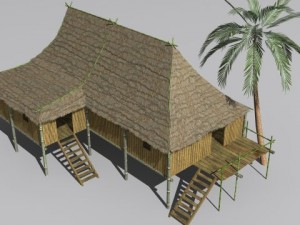 vietnam hut 3Dモデル