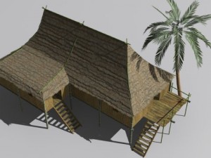 vietnam hut 3Dモデル