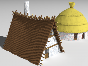 Gaul village houses vol 1 Model 3D