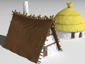 Casas de pueblo de Galia vol 1 Modelo 3D