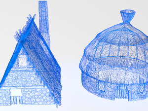 Gaul village houses vol 1 Model 3D