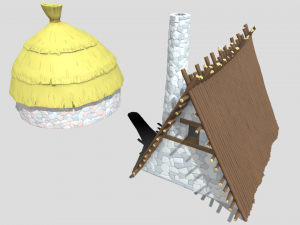Gaul village houses vol 1 Model 3D