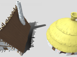 Gaul village houses vol 1 Model 3D