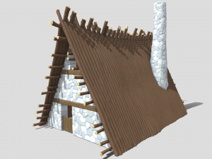 Gaul village houses vol 1 Model 3D