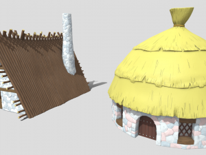 Gaul village houses vol 1 Model 3D