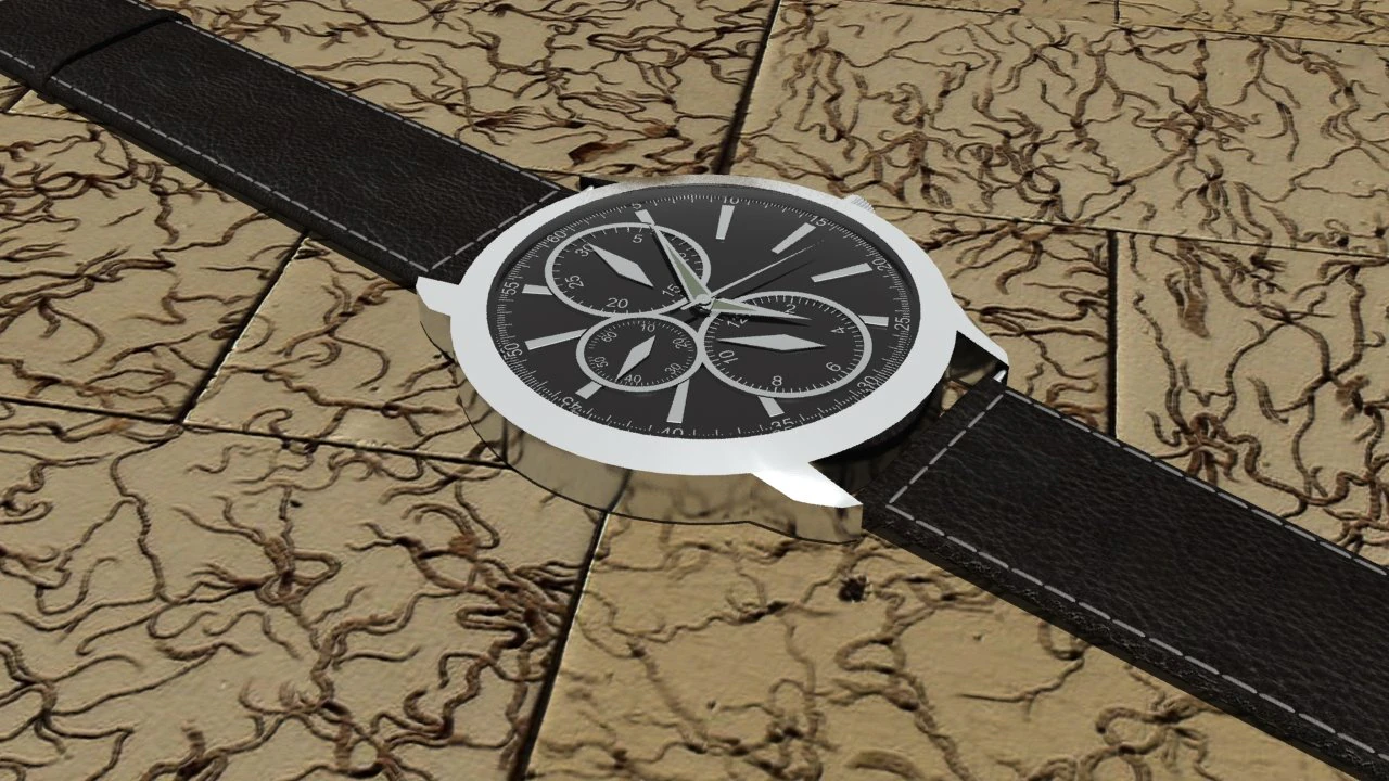наручные часы 3D Модель .c4d .max .obj .3ds .fbx .stl .blend 
