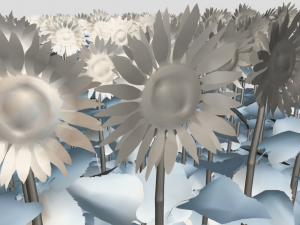 Sunflower plants 3D Model