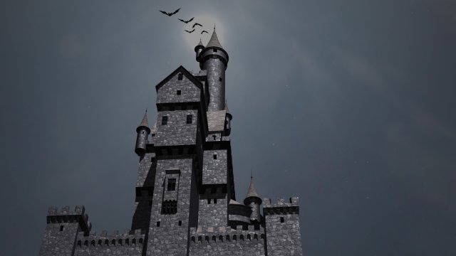 castle Modello 3D .c4d .max .obj .3ds .fbx .stl .blend 