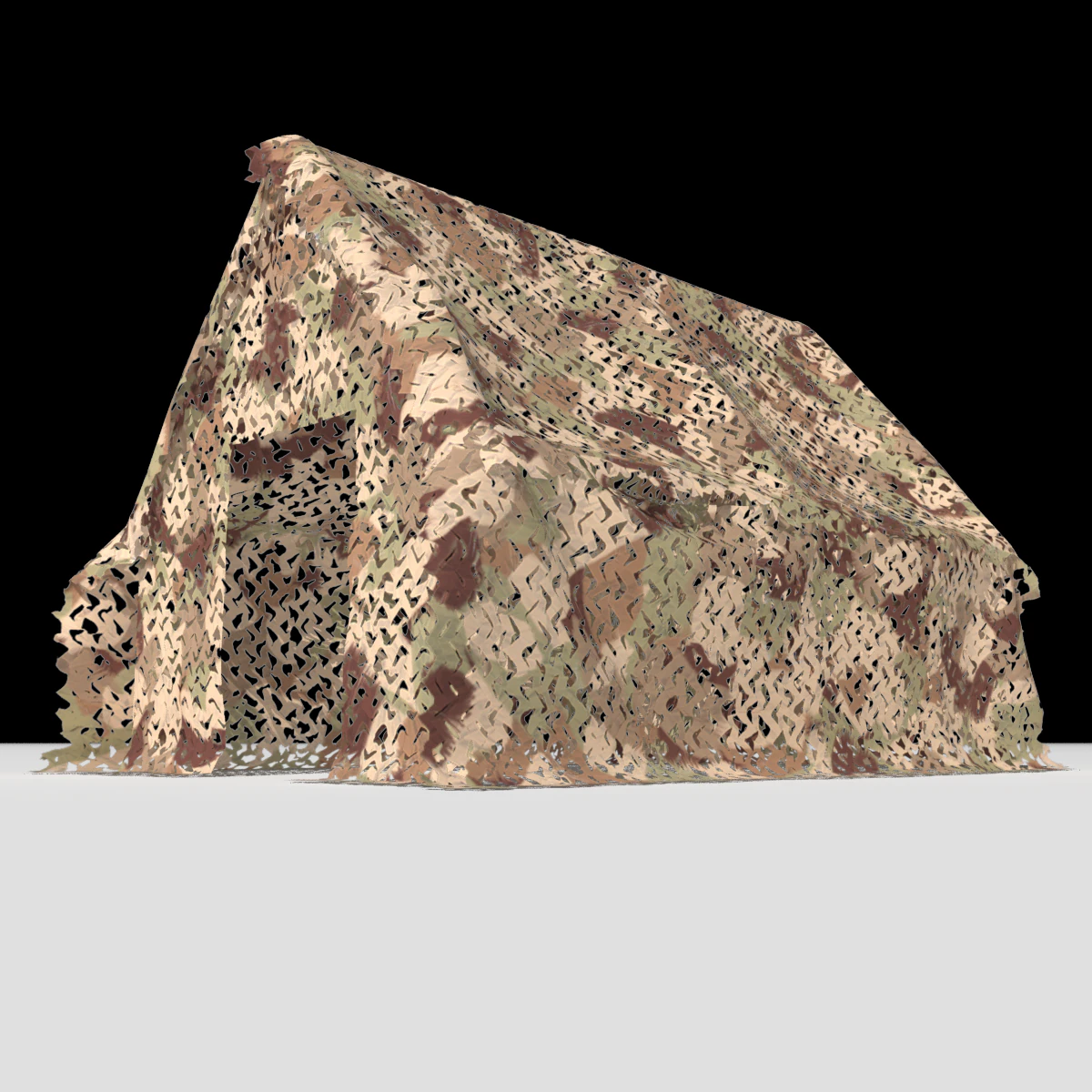 Camouflage netting 3D Model .c4d .max .obj .3ds .fbx .stl .blend 