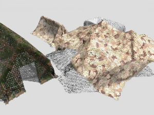 Camouflage netting 3D Model