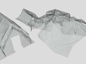 Camouflage netting 3D Model