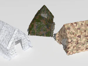 Camouflage netting 3D Model