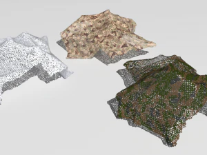Camouflage netting 3D Model