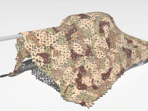 Camouflage netting 3D Model