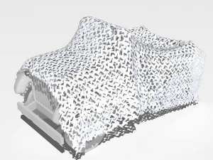 Camouflage netting 3D Model