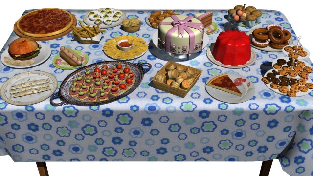food collection Modelo 3D .c4d .max .obj .3ds .fbx .stl .blend 