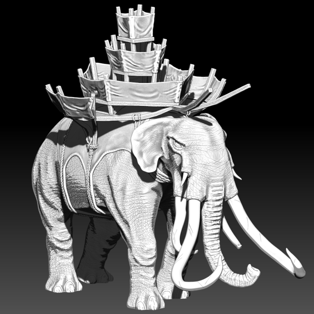 War Elephants Modèle 3D .c4d .max .obj .3ds .fbx .stl .blend 