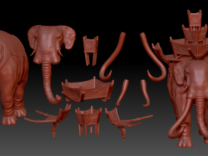War Elephants Modèle 3D
