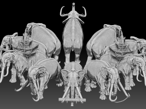 War Elephants Modèle 3D
