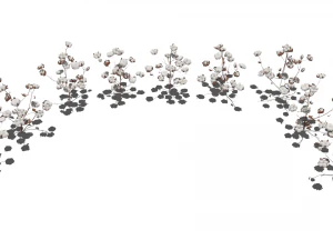Cotton plantation 3D Model