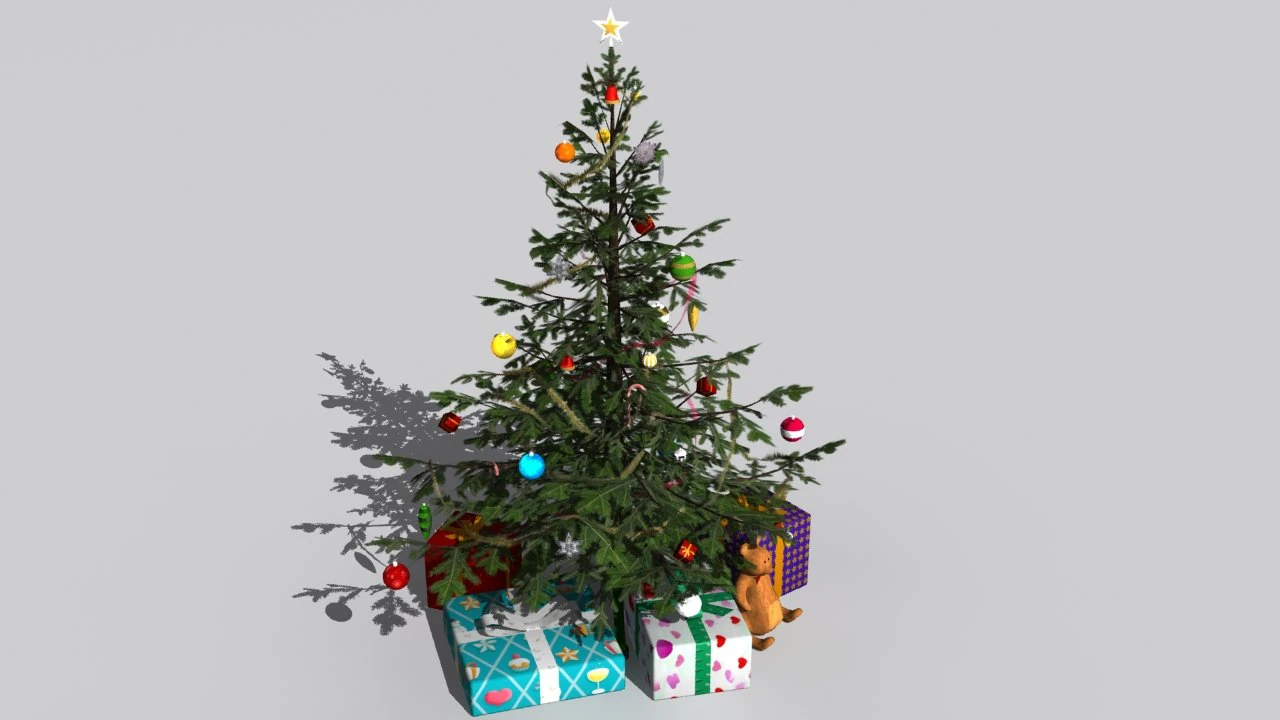 christmas tree 3D Model .c4d .max .obj .3ds .fbx .stl .blend 